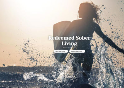 screenshot of Redeemed Sober Living website