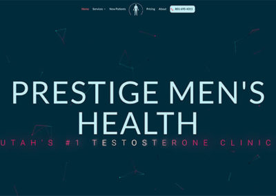 screenshot of Prestige Men's Health website